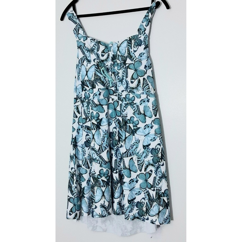 Butterfly Teal Swim Tank Top Women's‎ Size *4X Halter Top Keyhole Neck NWOT